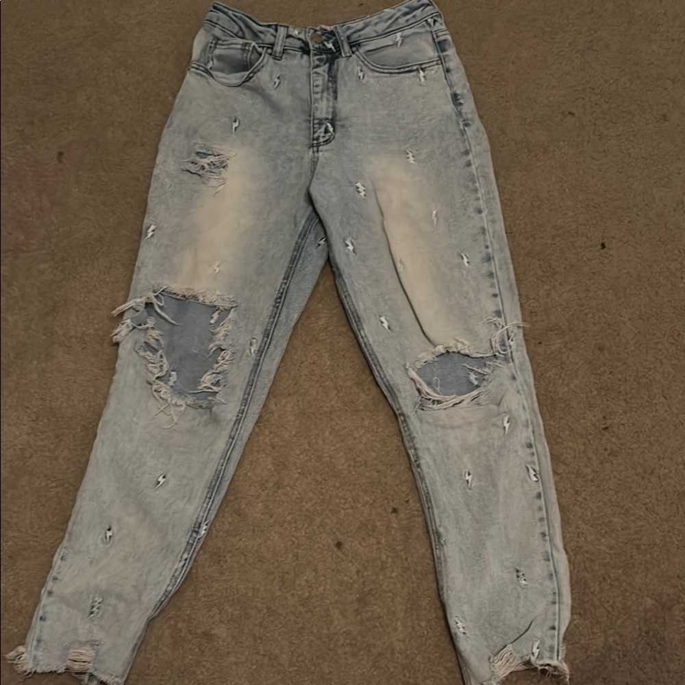 Distressed Light Blue Women's Jeans